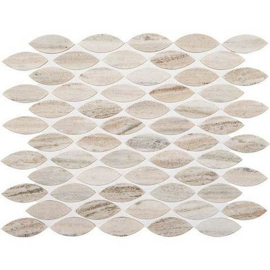 American Olean Ascend 10.25" x 13.25" Honed Natural Stone Leaf Mosaic
