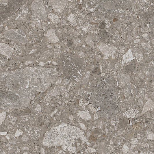 Emser Fixt Stone 32" x 32" Rectified Matte Porcelain Tile, Dark Greige, 31.38" x 31.38"