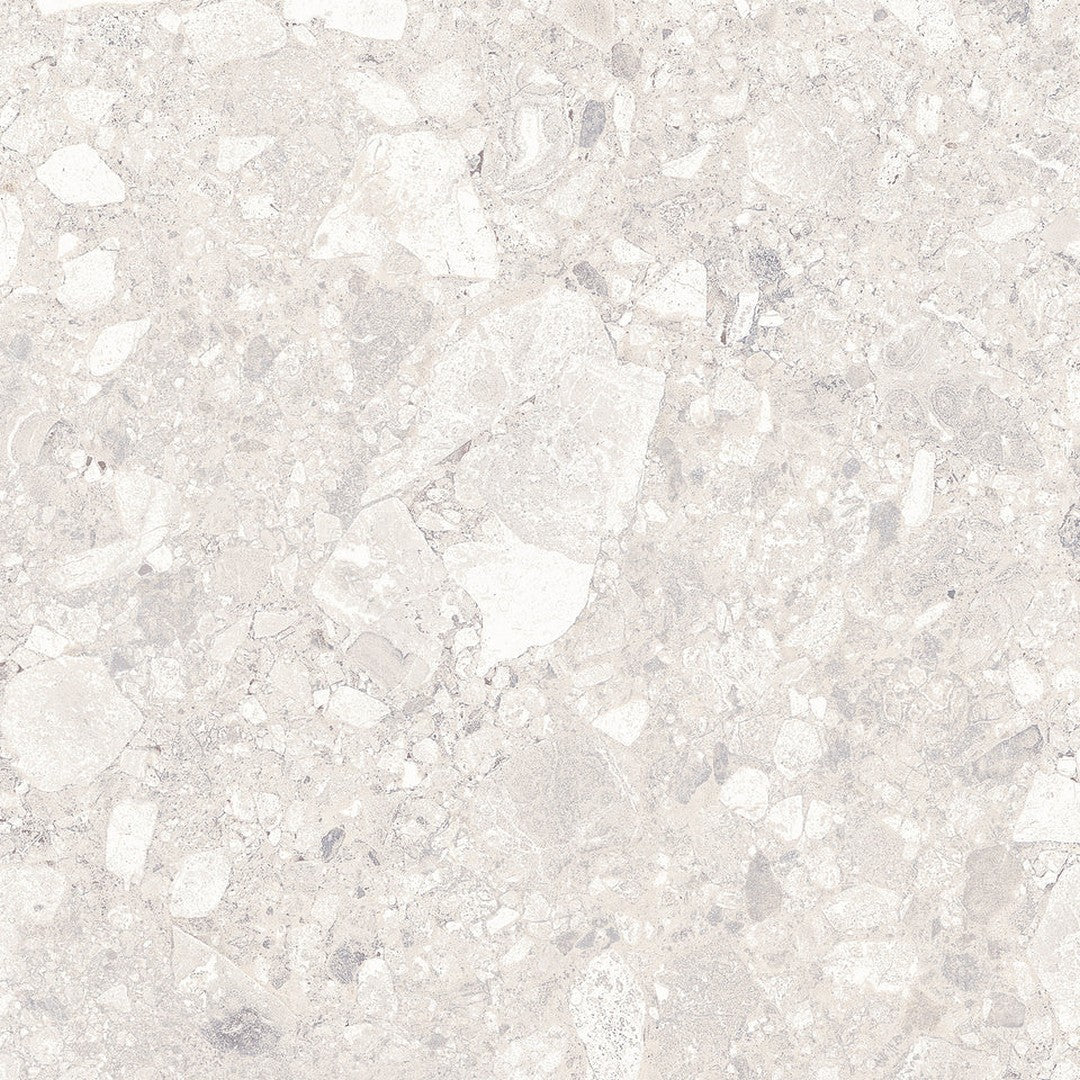 Emser Fixt Stone 32" x 32" Rectified Matte Porcelain Tile, White, 31.38" x 31.38"