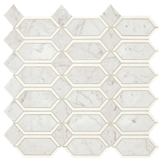 Marazzi-Castellina-13-x-15-Polished-Linear-Hexagon-Natural-Stone-Mosaic-White-And-Gray