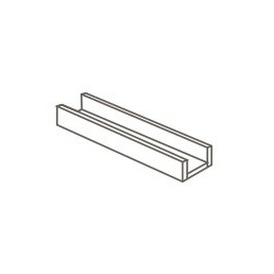 Daltile-Dignitary-6-x-24-Rectified-Textured-Porcelain-Floor-Gutter-Paver-Trim-Tile-Luminary-White