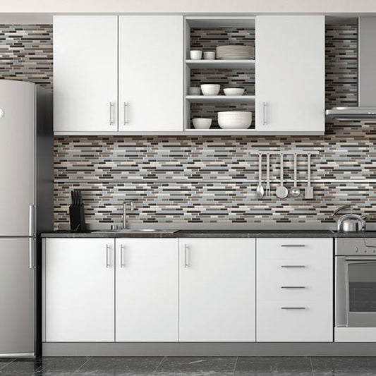 Daltile Endeavors 12" x 12" Mixed Natural Stone 5/8" Random Mosaic, Neo Classic Blend, 11.87" x 13"