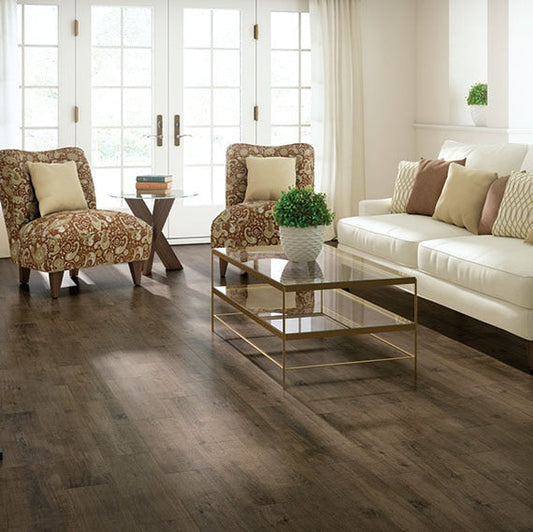 Daltile Gaineswood 6" x 24" Matte Porcelain Floor Tile, Walnut, 6.06" x 23.87"