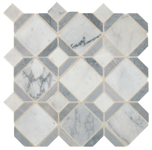 Daltile Sublimity 12" x 12" Honed Natural Stone Random Linear Mosaic, Namaste, 12" x 12"
