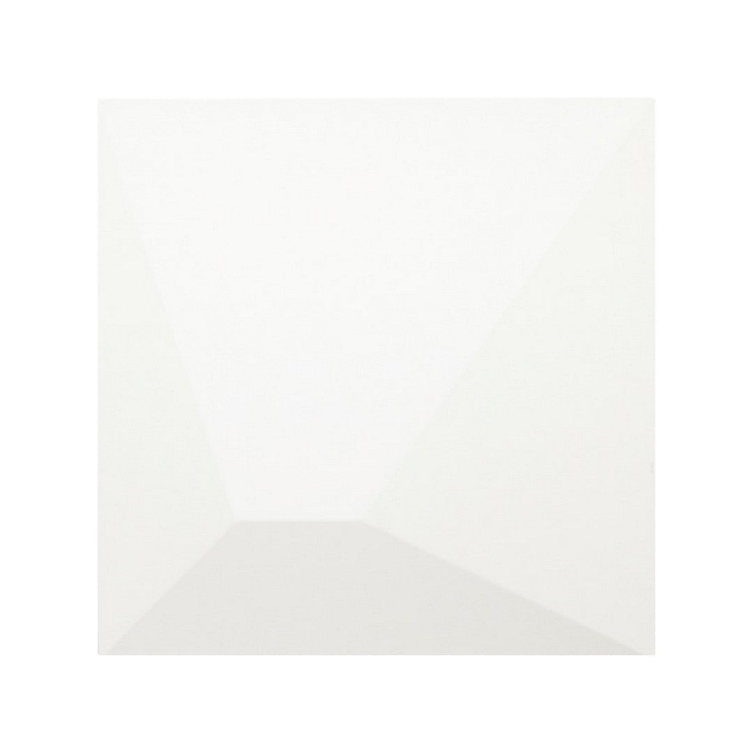Daltile Electric 6" x 6" Satin Stone & Metal Apex Wall Tile, Joule White, 6" x 6"