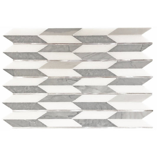 Ottimo-Era-11.5-x-15.5-Honed-Stone-&-Metal-Mosaic-White--Silver--Grey