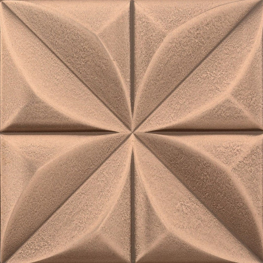 Marazzi-GeoMetal-6-x-6-Satin-Floret-Metal-Tile-Bronze