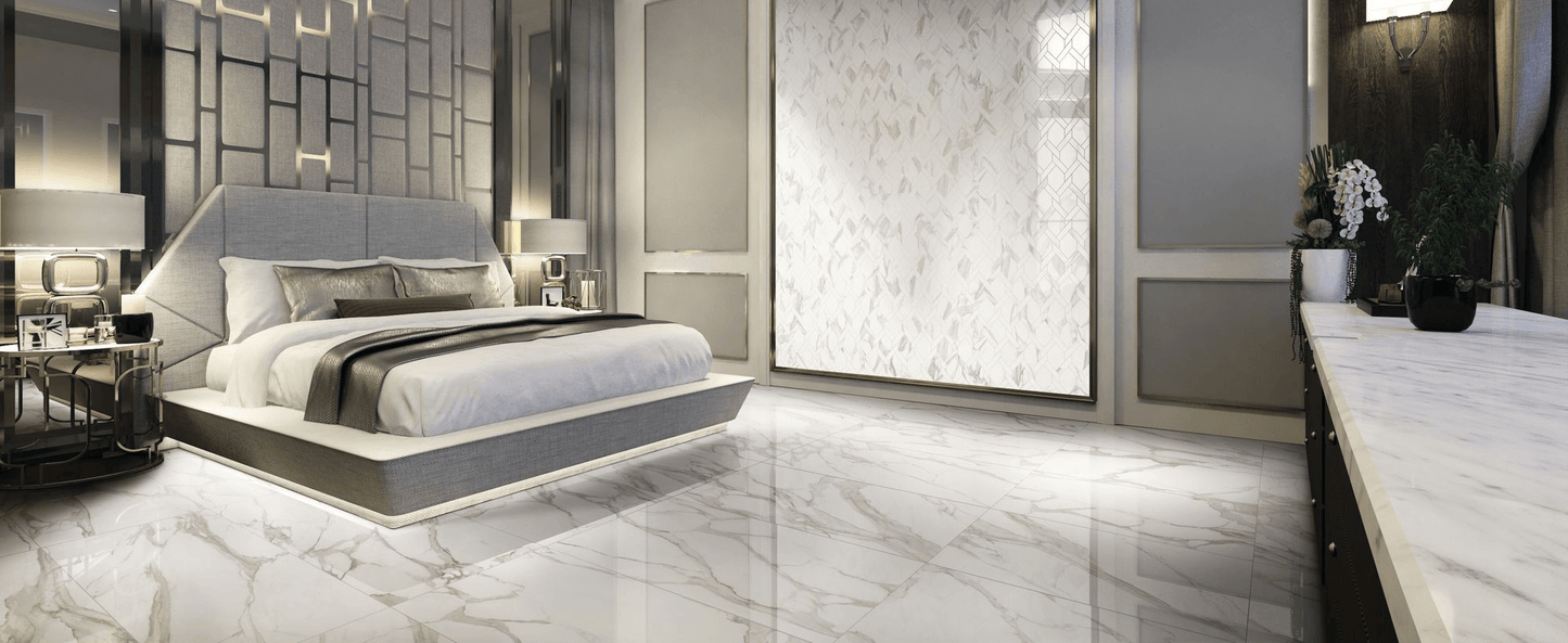 Happy Floors Stratus 13" x 14.5" Interlocking Polished Porcelain Rope Mosaic, Grigio, 13" x 14.5"