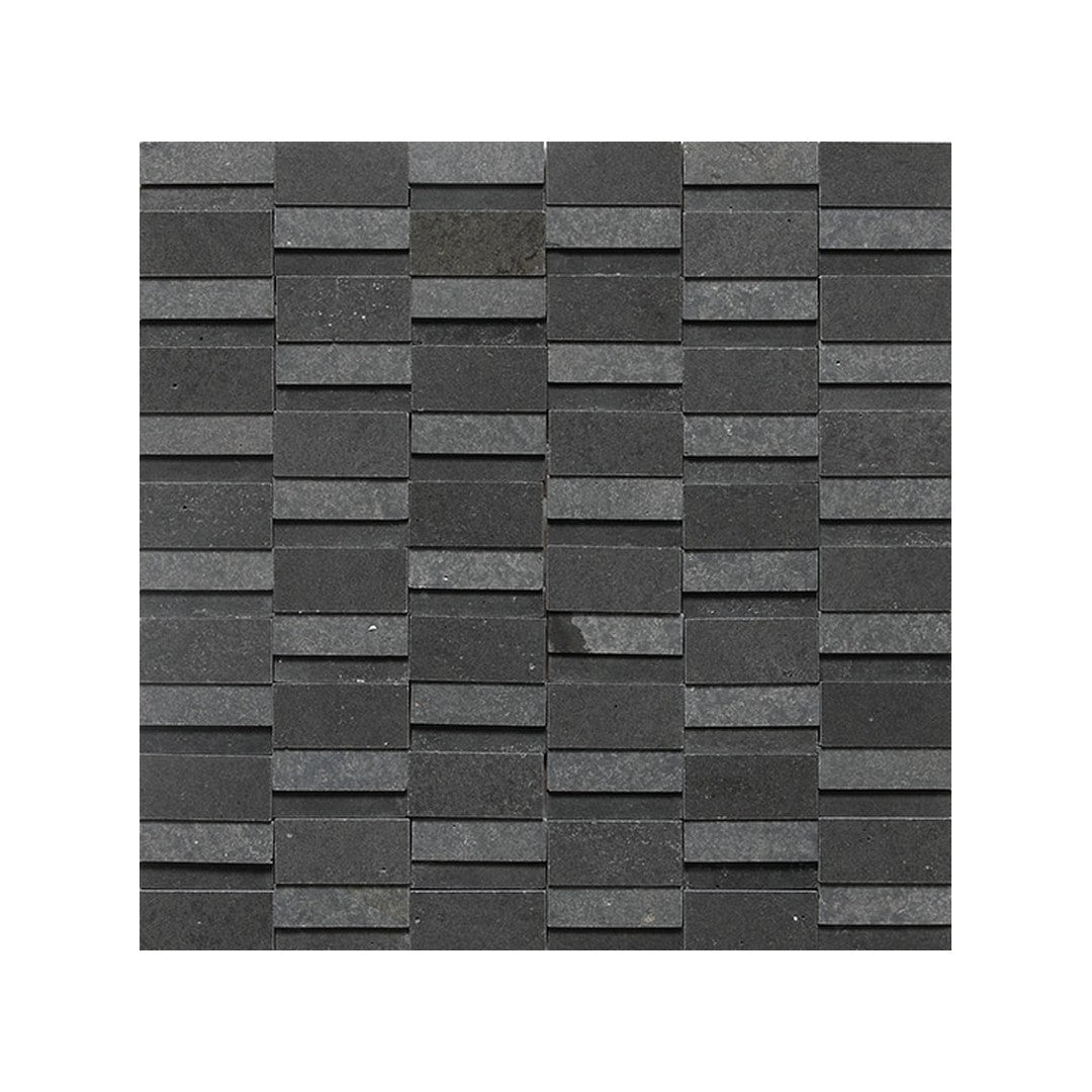 Daltile Stone a la Mod 11" x 11" Mixed Natural Stone 2" Random Mosaic, Urban Bluestone, 12" x 12"