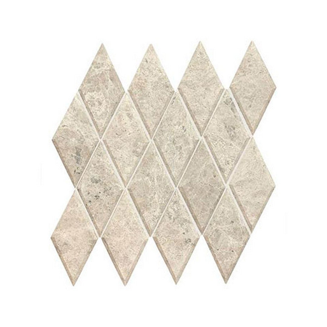 Daltile Natural Stone Limestone 12" x 14" Honed 3x6" Harlequin Mosaic, Arctic Gray, 12" x 14"