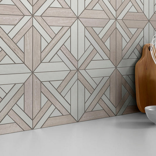 Emser-Alluro-12-x-12-Pressed-Polished-Marble-Mosaic-Mini-Castle-Cream