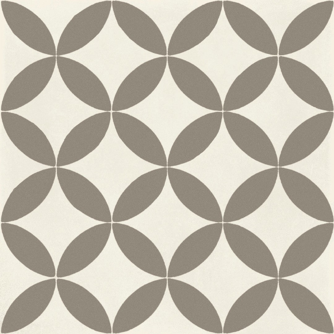 Marazzi D_Segni 8" x 8" Stella Deco Matte Porcelain Tile, Stella Mud Blend, 7.88" x 7.88"