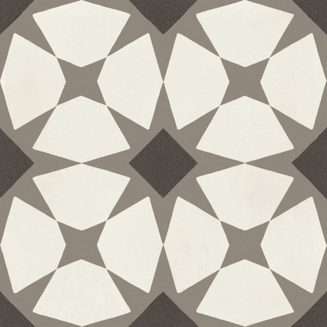 Marazzi D_Segni 8" x 8" Starlit Deco Matte Porcelain Tile, Starlit Sand Blend, 7.88" x 7.88"