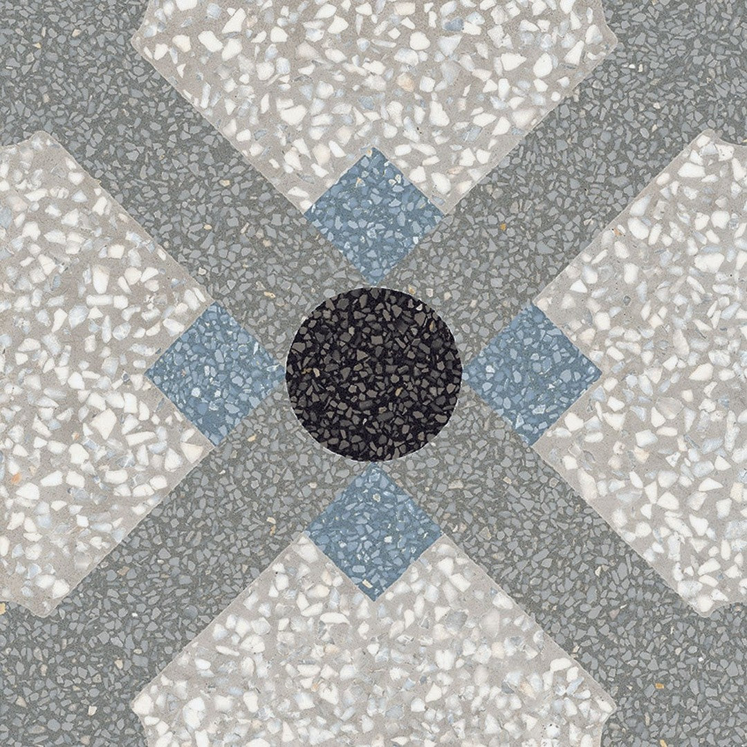 Marazzi D_Segni Terrazzo 8" x 8" Chalet Deco Matte Porcelain Tile, Chalet, 7.88" x 7.88"