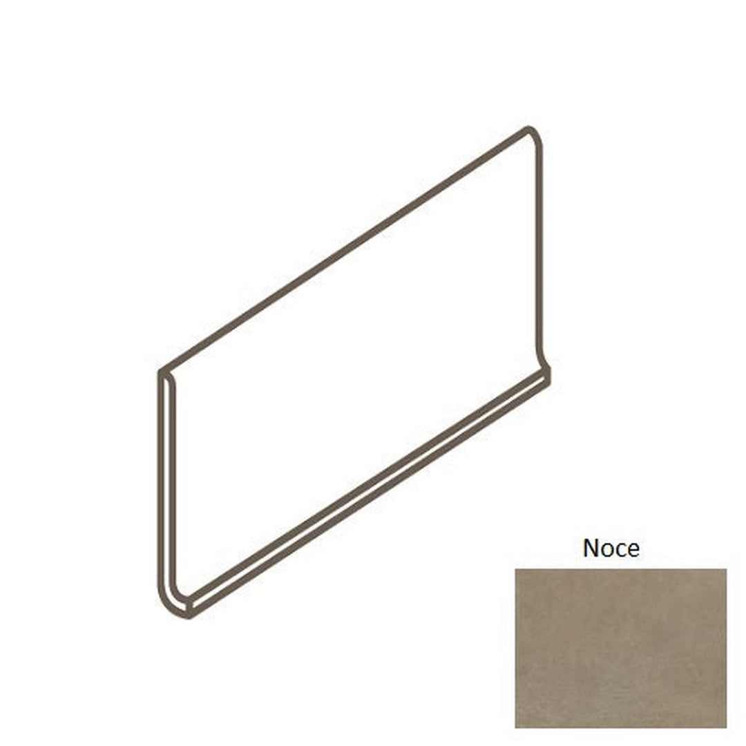 Daltile Portfolio 6" x 12" Rectified Matte Porcelain Floor Cove Base, Noce, 6" x 12"