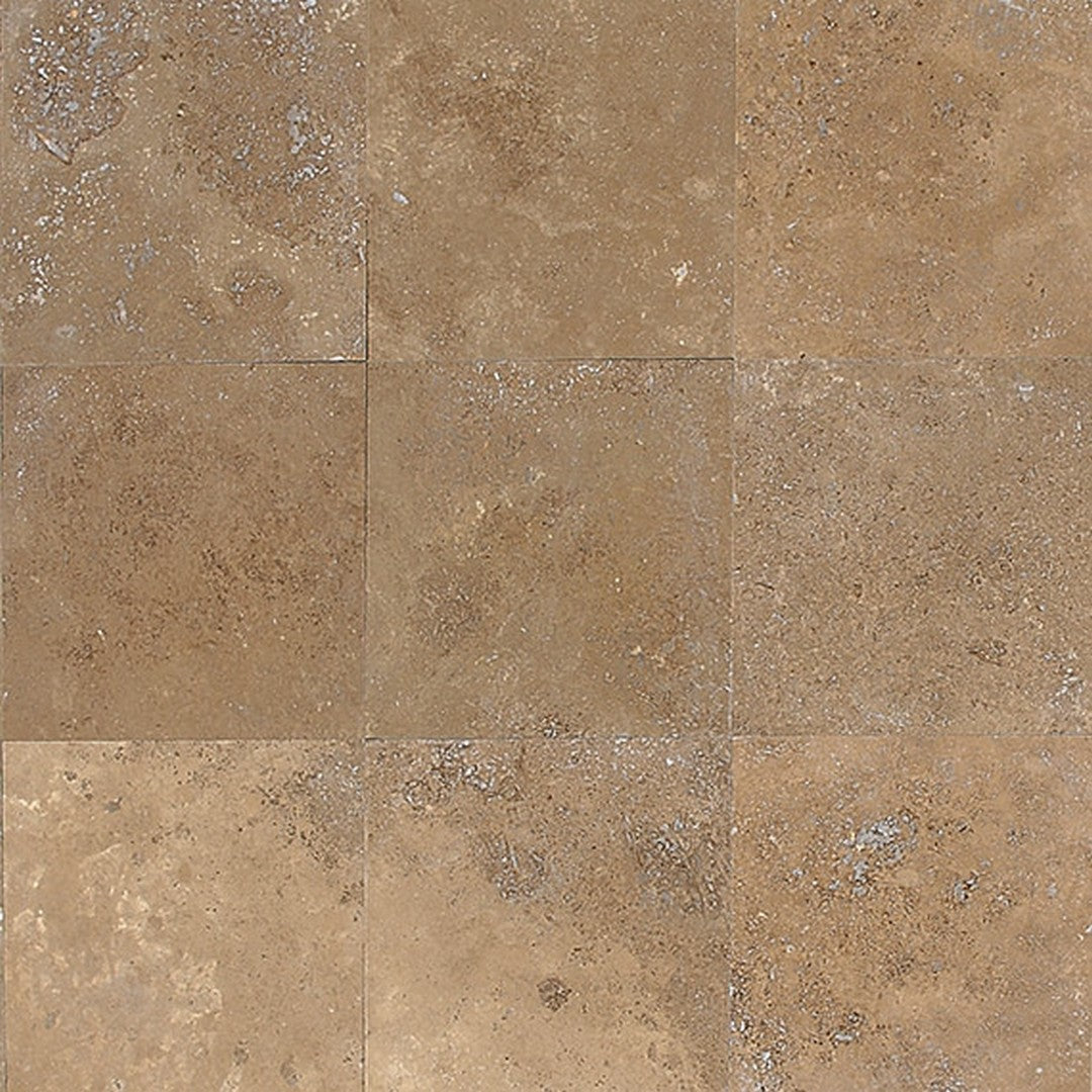 American Olean Stone Source 18" x 18" Honed Travertine Tile, Noce, 18" x 18"