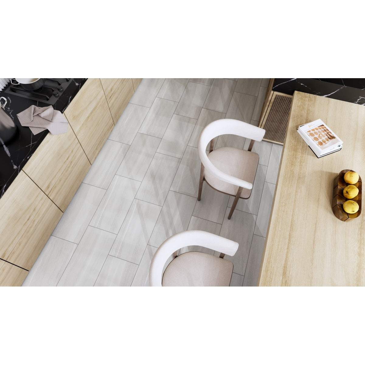 Emser Stone Fusion 3" x 24" Matte Porcelain Bullnose, Gray, 3" x 24"