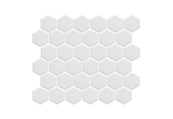 Happy Floors Artisan 11" x 12.5" Grip Porcelain 2" Hexagon Mosaic, Black, 11" x 12.5"