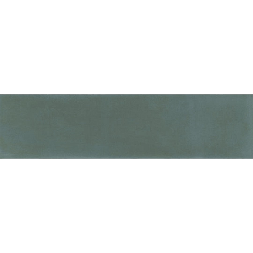 Happy Floors Zalaja 2.5" x 10" Satin Ceramic Wall Tile, Emerald, 2.5" x 10"