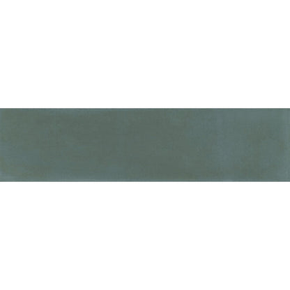 Happy Floors Zalaja 2.5" x 10" Satin Ceramic Wall Tile, Emerald, 2.5" x 10"