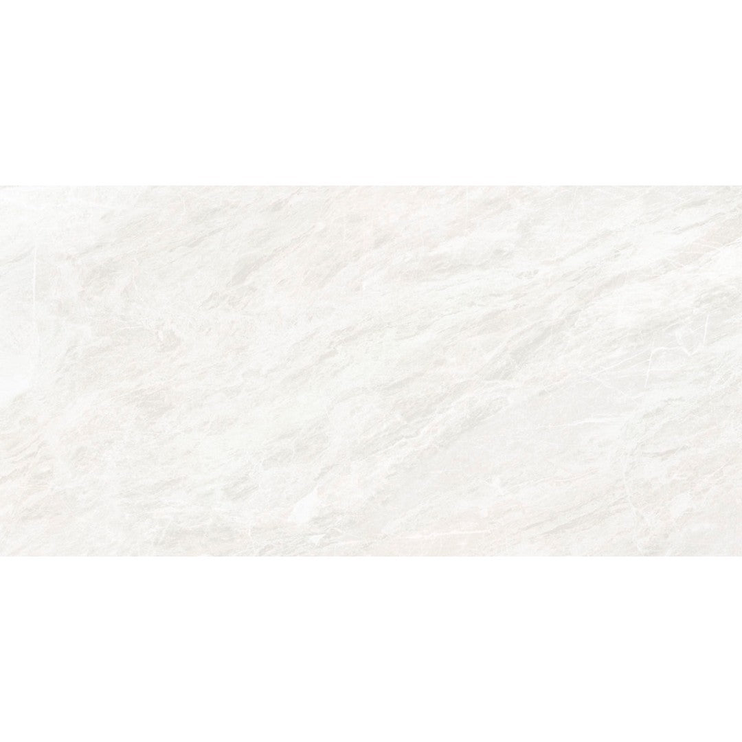 Happy Floors Bernini 12" x 24" Polished Rectified Porcelain Tile, Ice, 12" x 24"