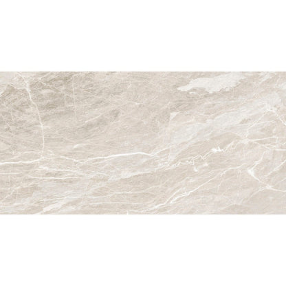 Happy Floors Bernini 12" x 24" Natural Rectified Porcelain Tile, Cream, 12" x 24"