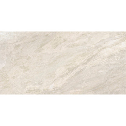 Happy Floors Bernini 12" x 24" Polished Rectified Porcelain Tile, Cream, 12" x 24"