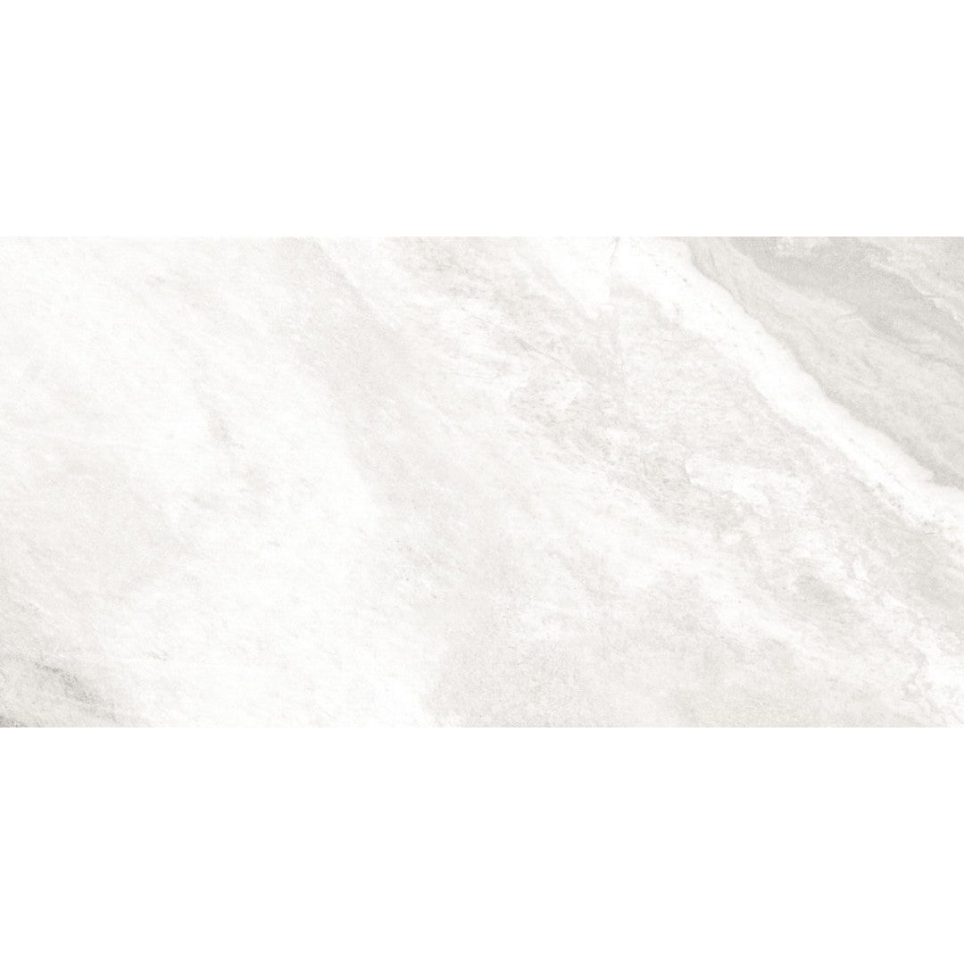 Happy Floors Waves 24" x 48" Rectified Natural Porcelain Tile, Cloud, 24" x 48"