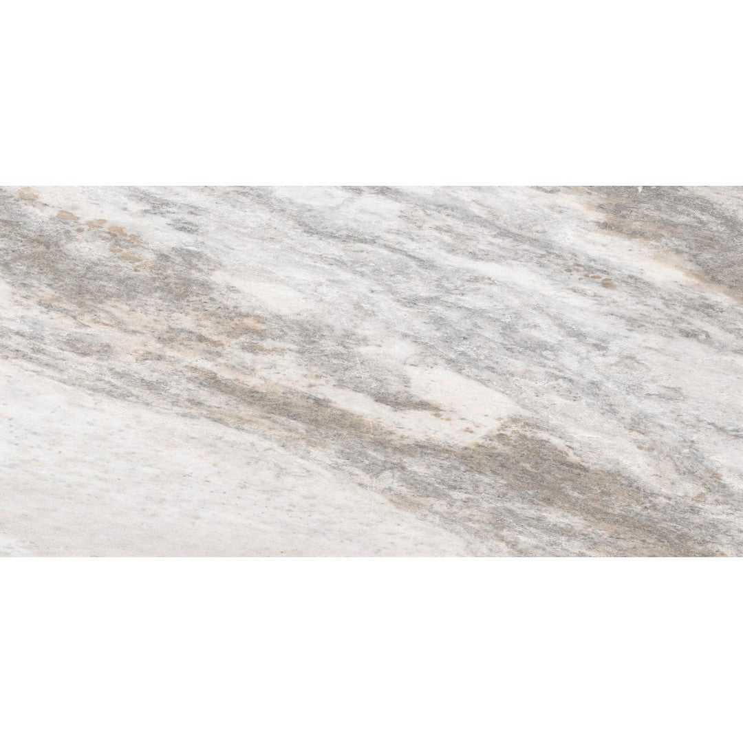 Happy Floors Waves 12" x 24" Rectified Natural Porcelain Tile, Tide, 12" x 24"