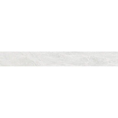 Happy Floors Capraia 3" x 24" Natural Porcelain Bullnose, White, 3" x 24"