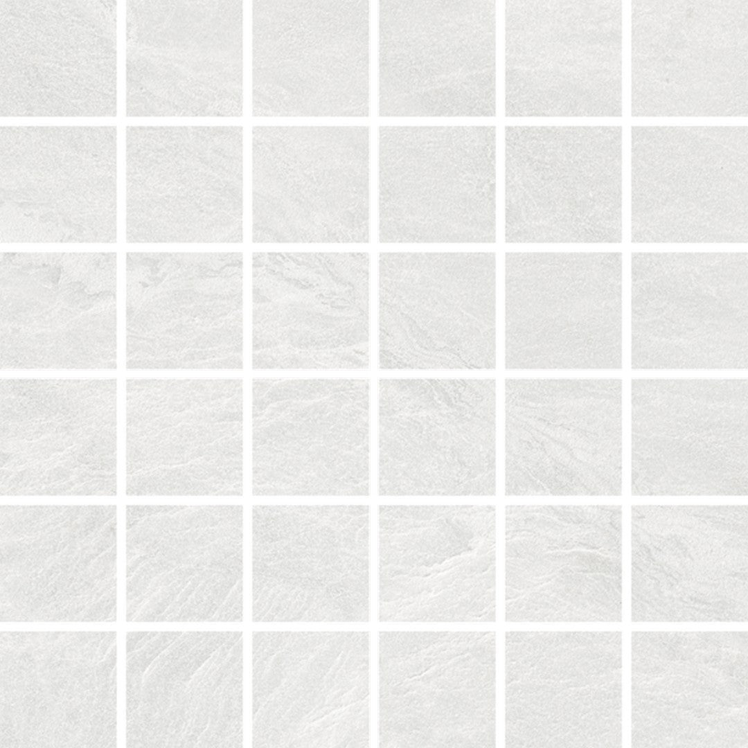 Happy Floors Capraia 12" x 12" Polished Porcelain 2" Mosaic, White, 12" x 12"
