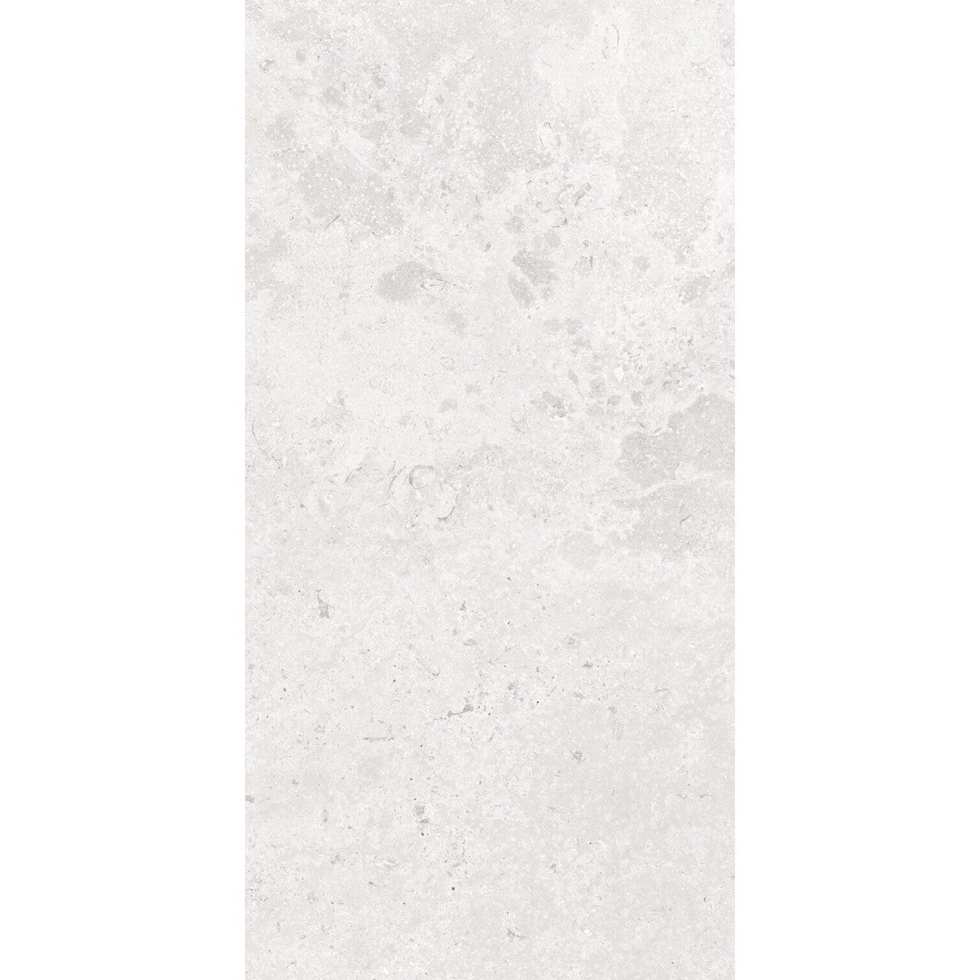 Happy Floors Timeless 12" x 24" Rectified Natural Porcelain Tile, White, 12" x 24"