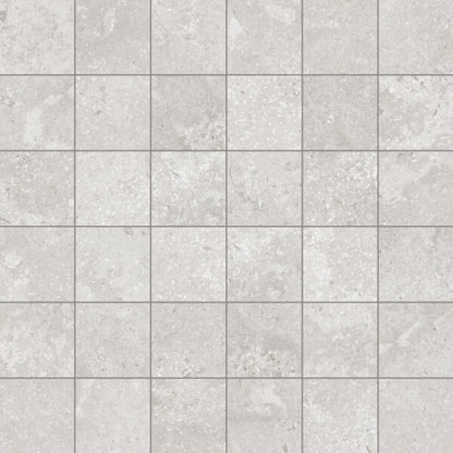 Happy Floors Timeless 12" x 12" Rectified Natural Porcelain 2" Mosaic, Grey, 12" x 12"