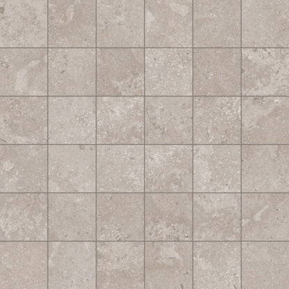 Happy Floors Timeless 12" x 12" Rectified Natural Porcelain 2" Mosaic, Taupe, 12" x 12"