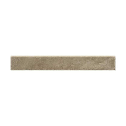 Happy Floors Pietra D' Assisi 3" x 12" Pressed Natural Porcelain Bullnose, Noce, 3" x 12"