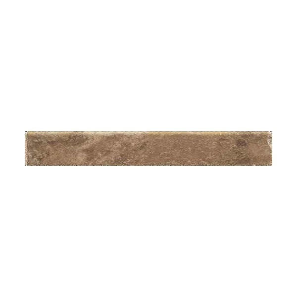 Happy Floors Pietra D' Assisi 3" x 12" Pressed Natural Porcelain Bullnose, Ocra, 3" x 12"
