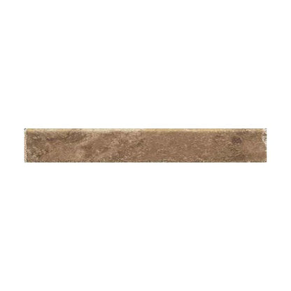 Happy Floors Pietra D' Assisi 3" x 12" Pressed Natural Porcelain Bullnose, Ocra, 3" x 12"