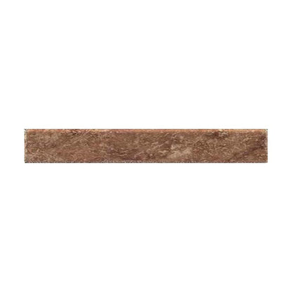 Happy Floors Pietra D' Assisi 3" x 12" Pressed Natural Porcelain Bullnose, Rosso, 3" x 12"