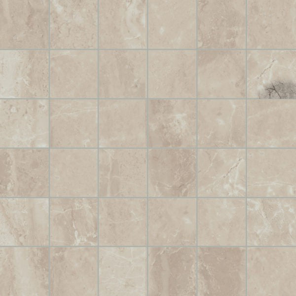 Happy Floors Sonoma 12" x 12" Natural Porcelain 2" Mosaic, Wind, 12" x 12"