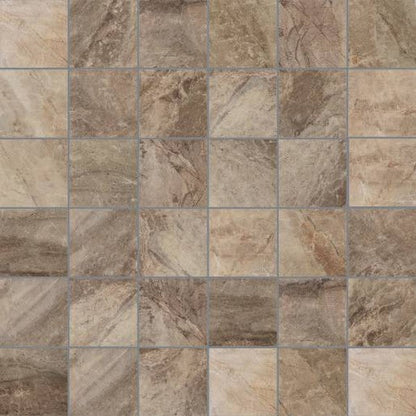 Happy Floors Sonoma 12" x 12" Natural Porcelain 2" Mosaic, Valley, 12" x 12"