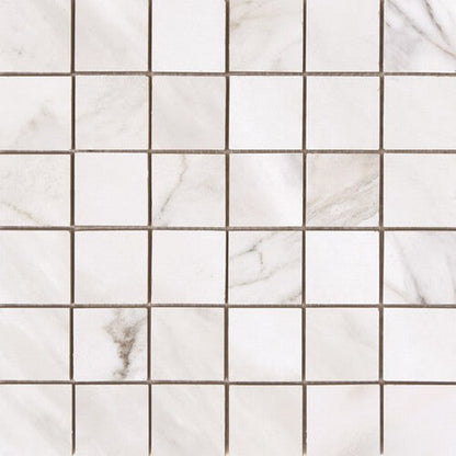 Happy Floors Sublime 2.0 - Natural 12" x 12" Porcelain 2" Mosaic, Gris, 12" x 12"