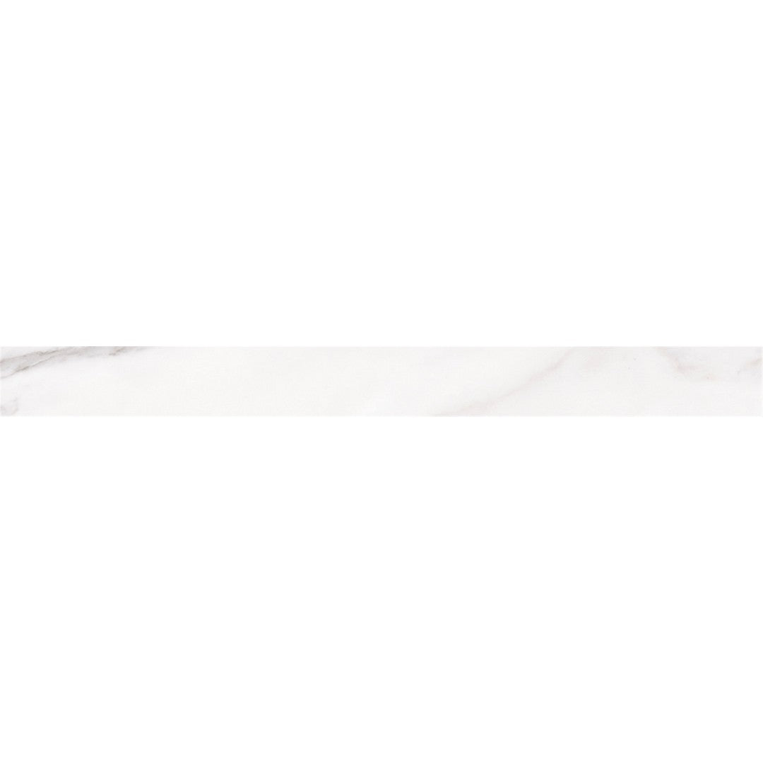 Happy Floors Sublime 2.0 - Glossy 3" x 24" Rectified Porcelain Bullnose, Gris, 3" x 24"