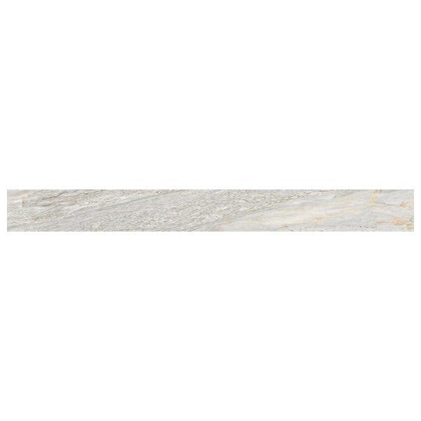Happy Floors Utah 3" x 12" Pressed Natural Porcelain Bullnose, Glacier, 3" x 12"