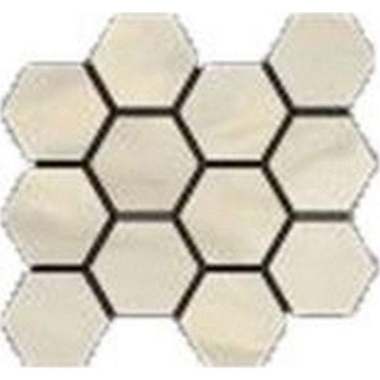 Happy Floors Bardiglio 12" x 14" Polished Porcelain Hexagon Mosaic
