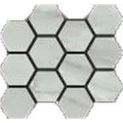 Happy Floors Bardiglio 12" x 14" Polished Porcelain Hexagon Mosaic