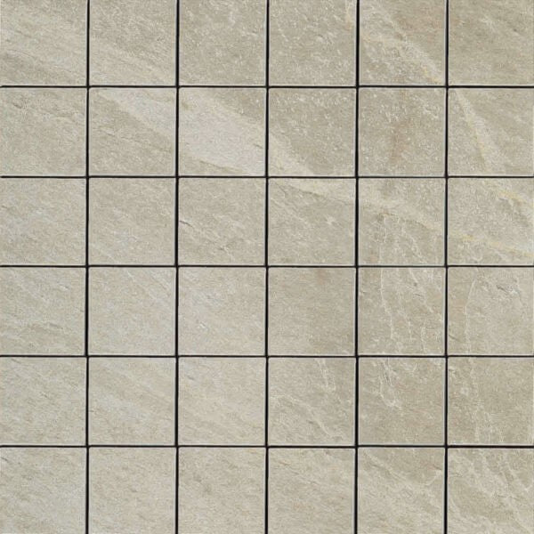 Happy Floors X-Rock 12" x 12" Natural Porcelain 2" Mosaic, B, 12" x 12"