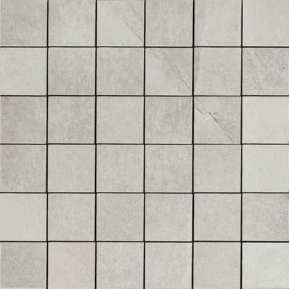 Happy Floors X-Rock 12" x 12" Natural Porcelain 2" Mosaic, W, 12" x 12"