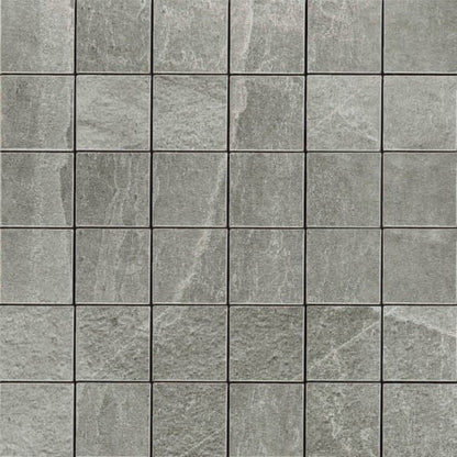 Happy Floors X-Rock 12" x 12" Natural Porcelain 2" Mosaic, G, 12" x 12"