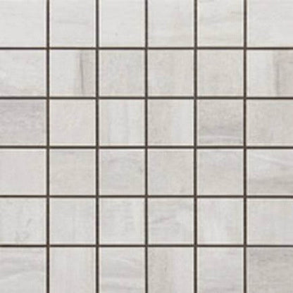 Happy Floors Tivoli 12" x 12" Natural Porcelain 2" Mosaic, Bianco, 12" x 12"