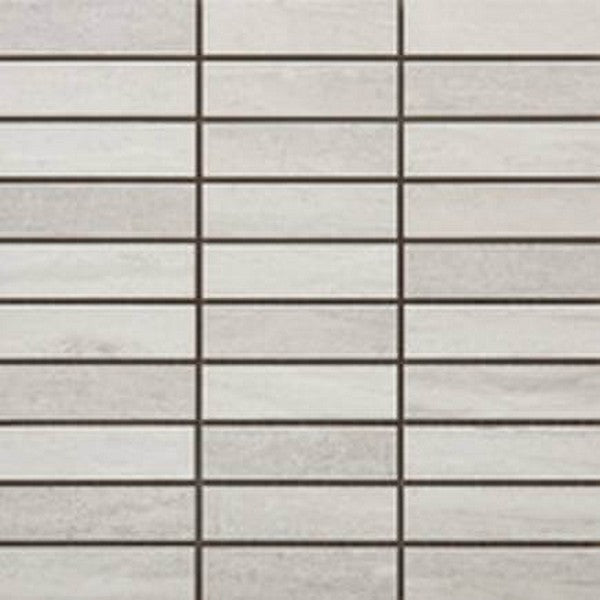 Happy Floors Tivoli 12" x 12" Natural Porcelain 1.25x4" Box Mosaic, Bianco, 12" x 12"